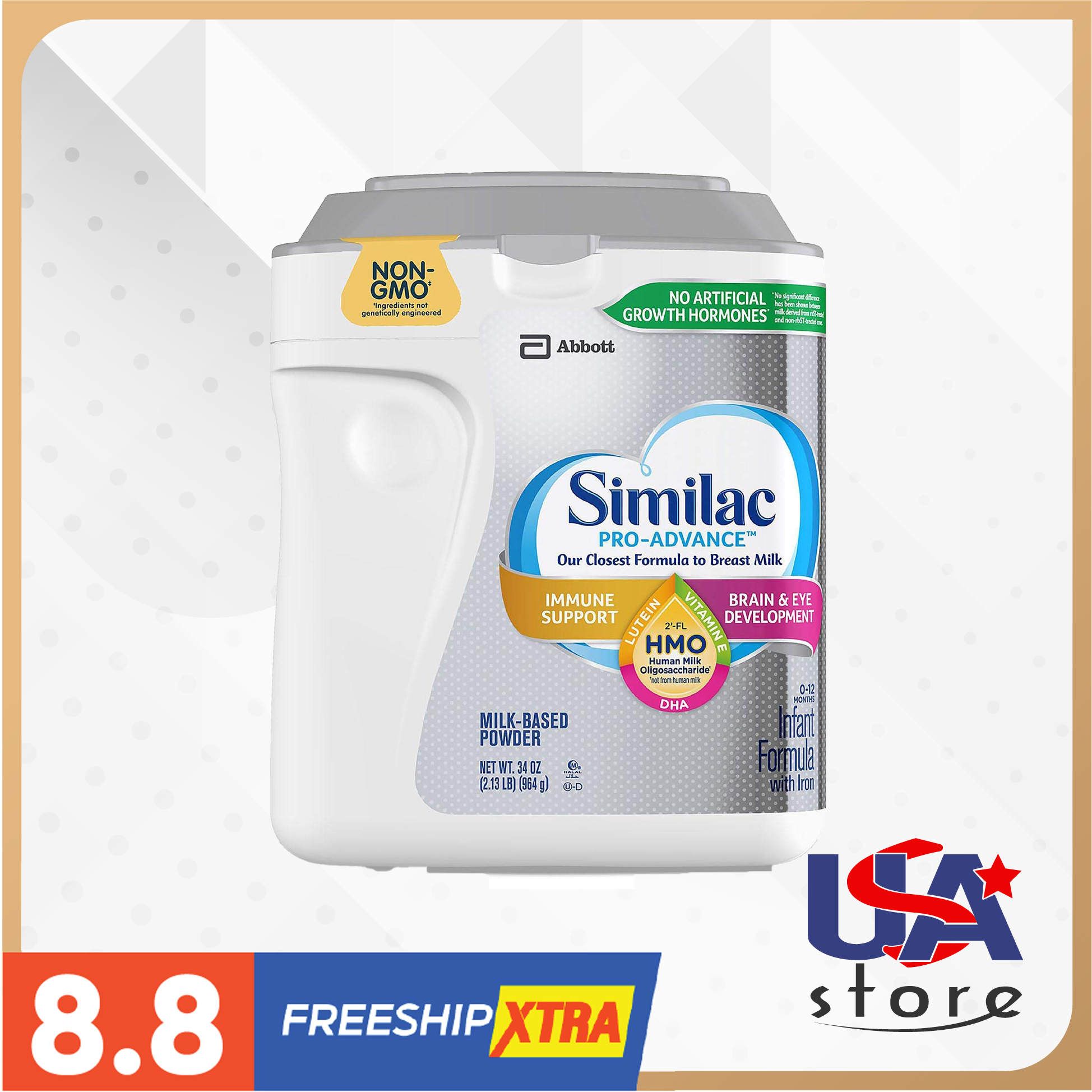 [Bình Dương] Sữa Bột Similac Pro-Advance Hmo Non-Gmo Cho Bé Từ 0-12 Tháng – 964g