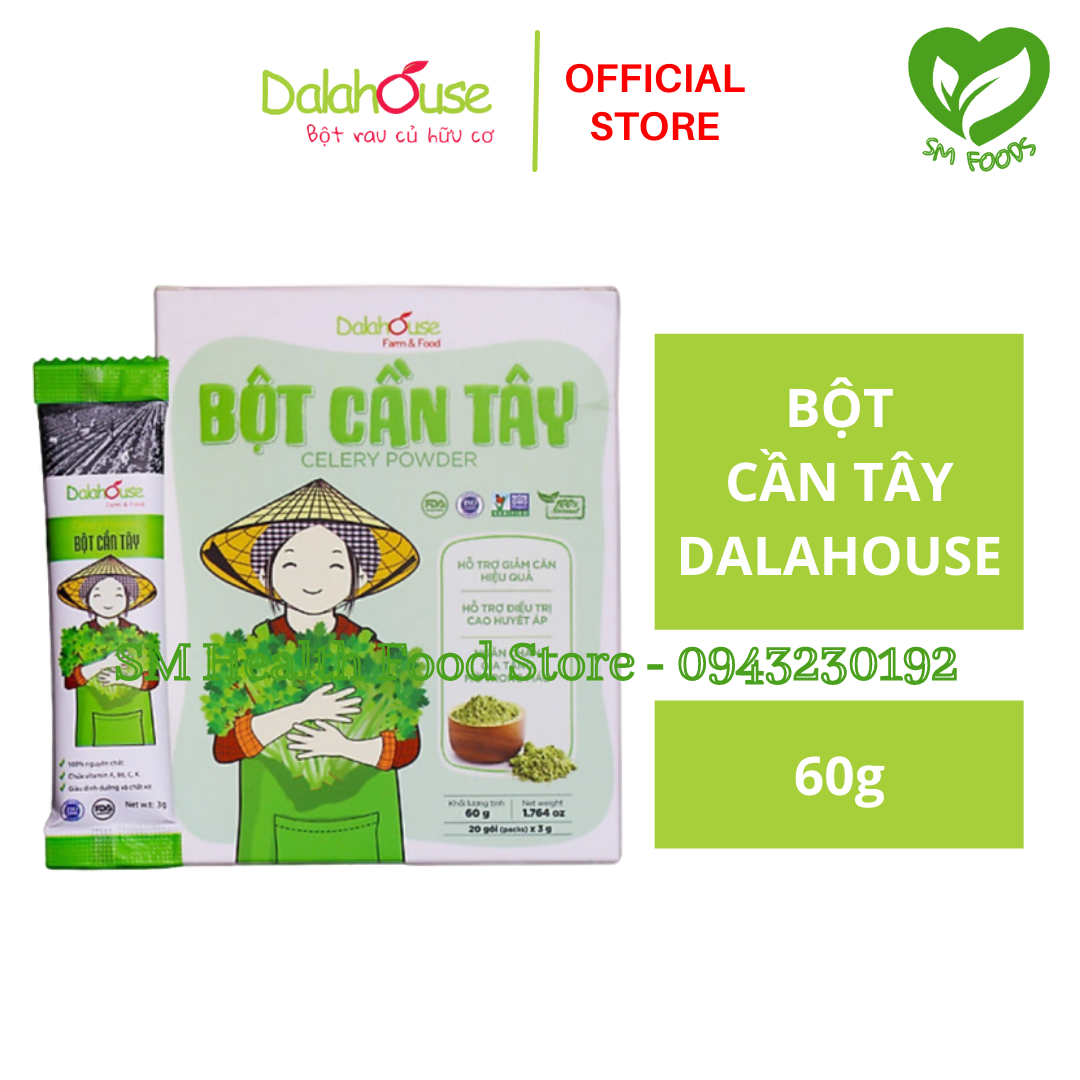 Bột cần tây sấy lạnh nguyên chất dalahouse 60g / 120g / 150g / 10 gói 3g