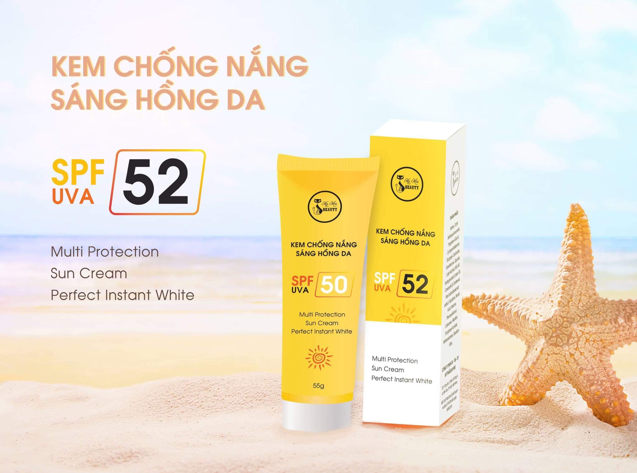 Kem chống nắng sáng hồng da mymiu