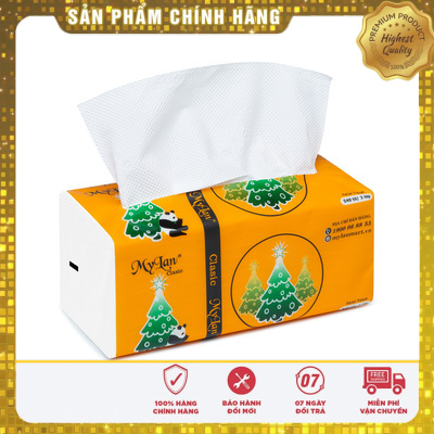 khăn giấy ăn rút cao cấp  gấu thông Mylan 3 Lớp - HTSTORE83 - mùi thơm nhẹ dịu , không bụi giấy, khử trùng tia cực tím 300 độ  , bột giấy cao cấp nhập khẩu