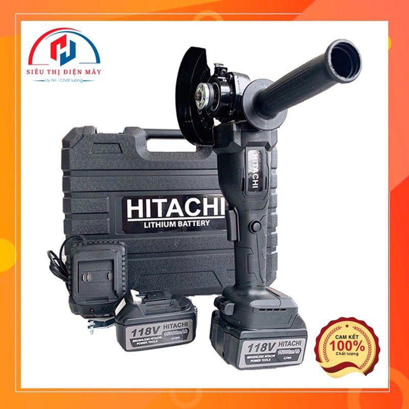 Máy mài pin Hitachi động cơ không chổi than 2 pin chuẩn 10 cell