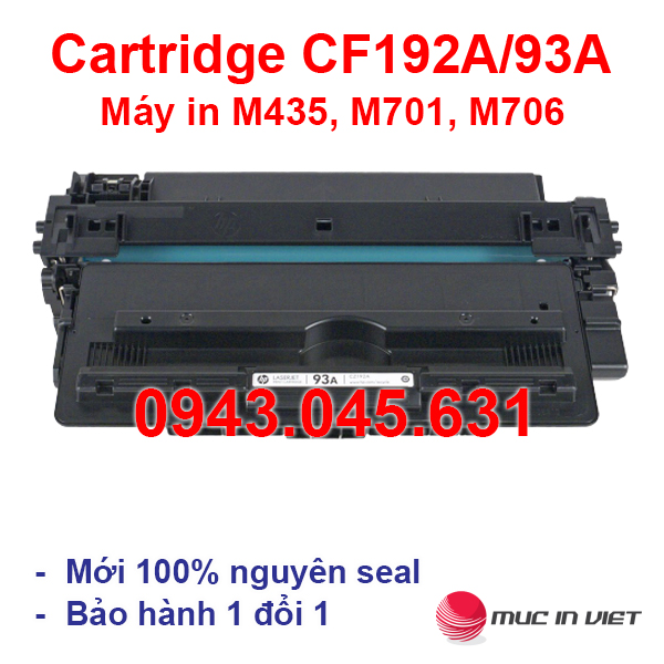 Hộp mực 93a dùng cho máy in hp pro m435nw, m701, m706 - cartridge cz192a - cartridge 93a full box