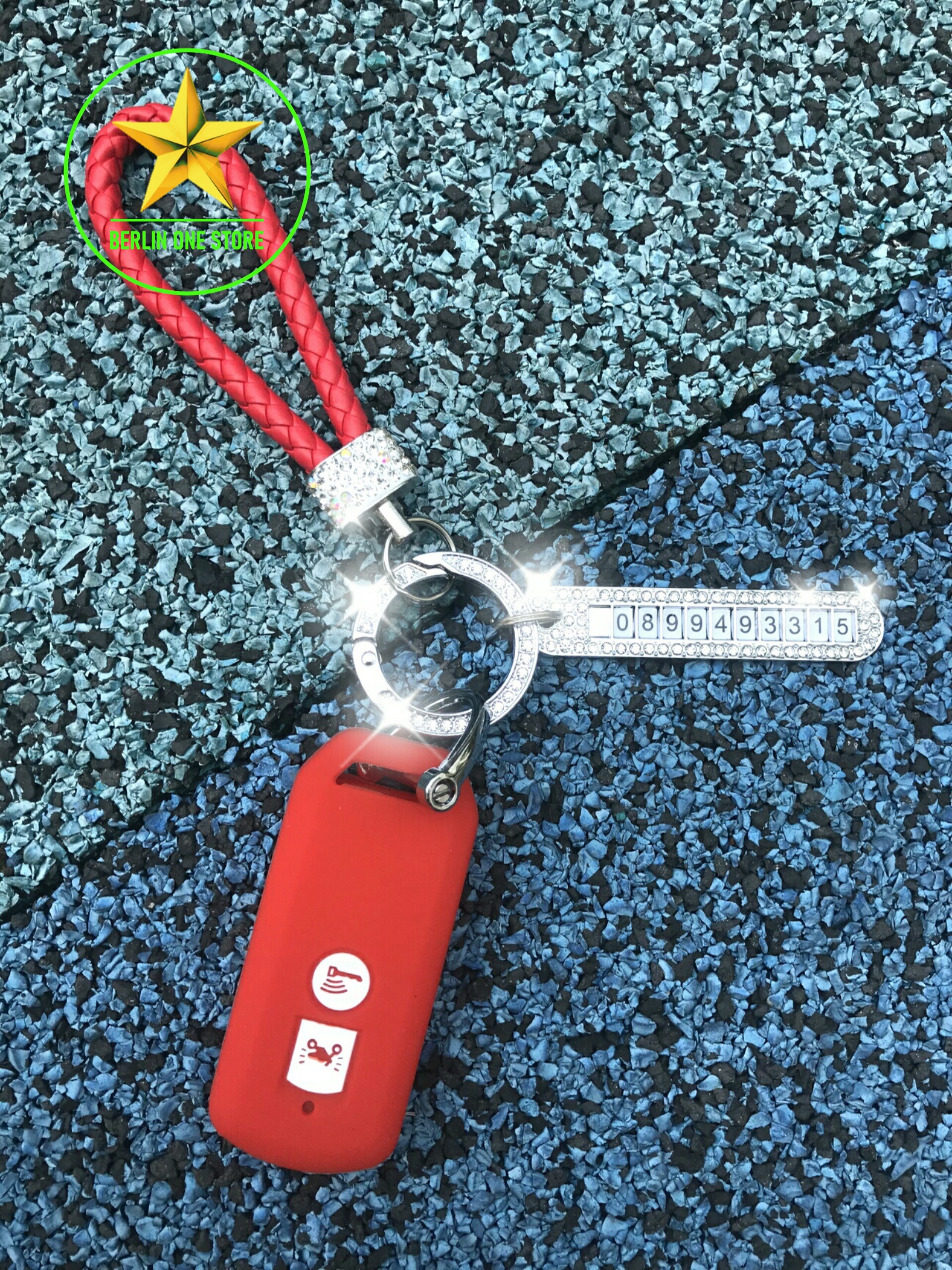 [HONDA SH300i] - Ốp đính đá bọc chìa khóa smartkey xe máy Honda SH 300i - Bao da ốp chìa khóa đính đá xe máy Honda SH 300i