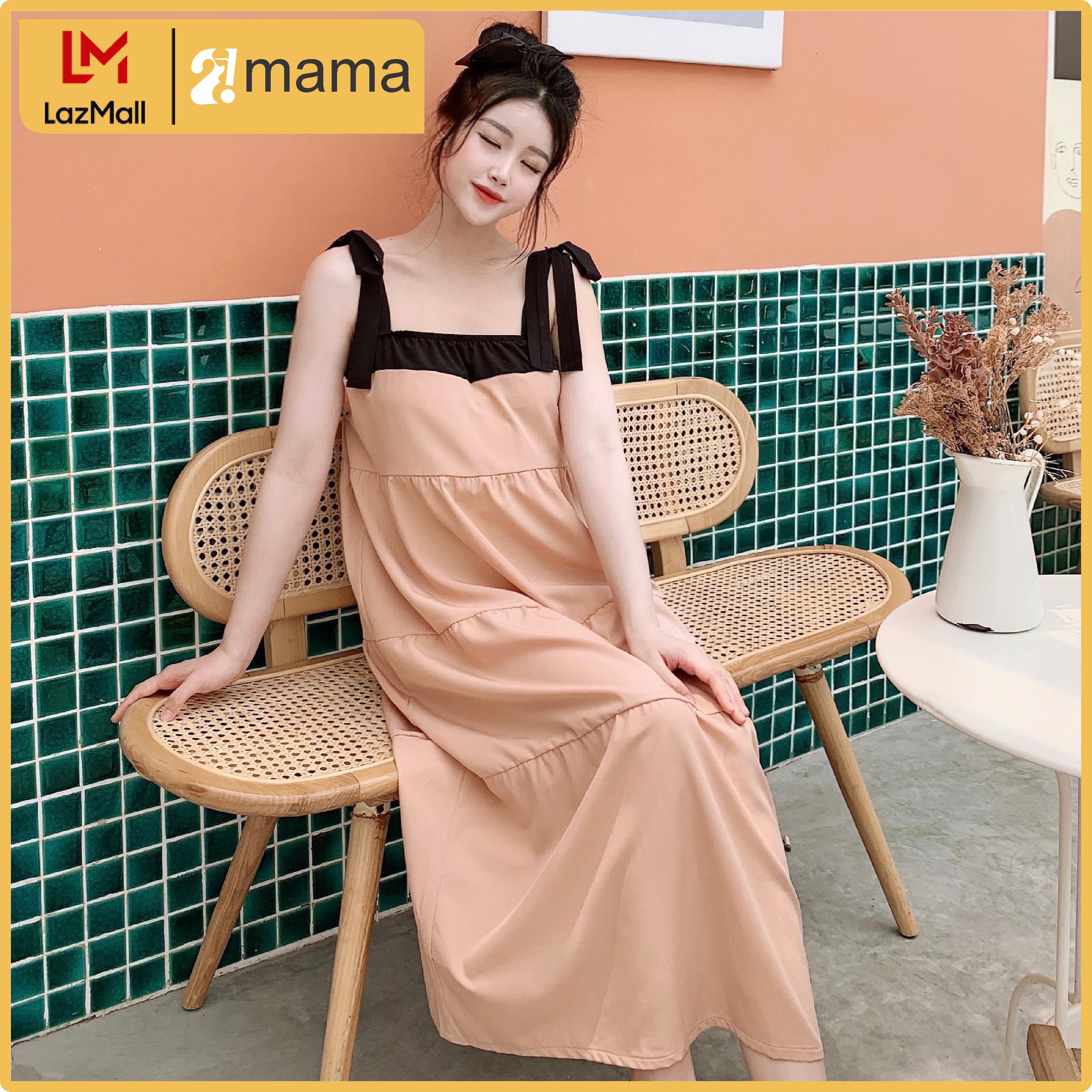 Đầm bầu thiết kế dự tiệc 2mama dáng dài - v95