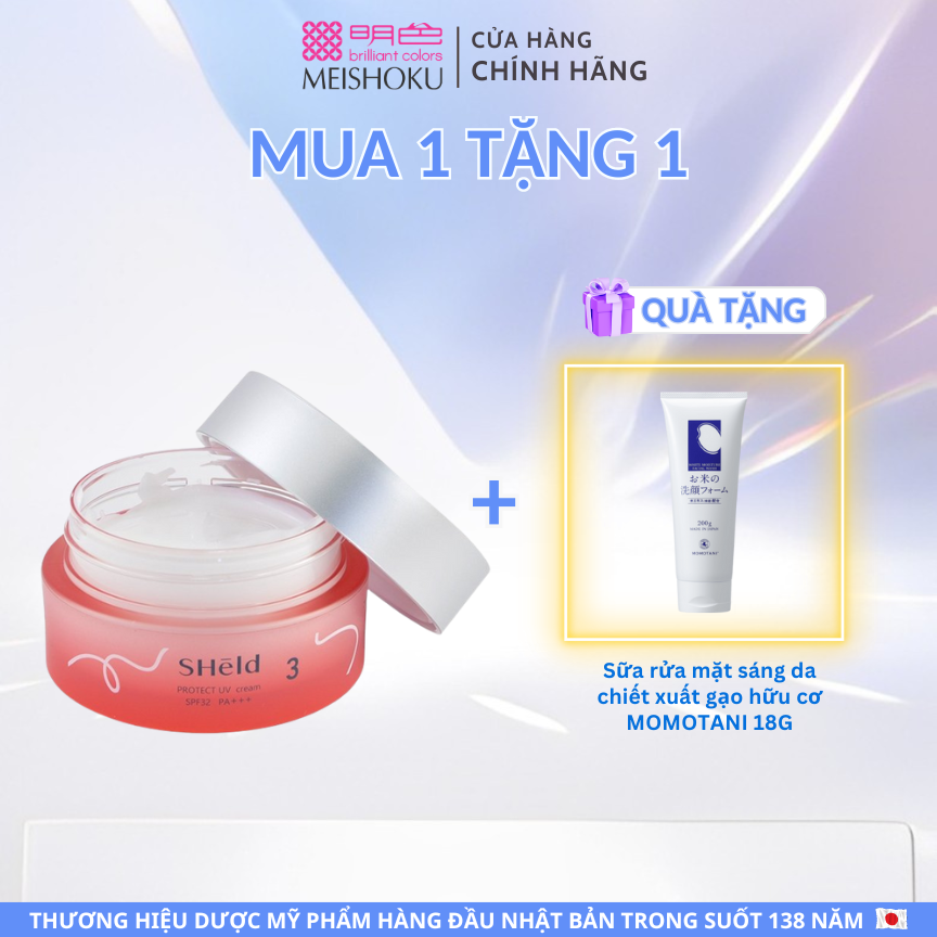Kem dưỡng ban ngày chống lão hóa, chống nắng momotani sheld 40g
