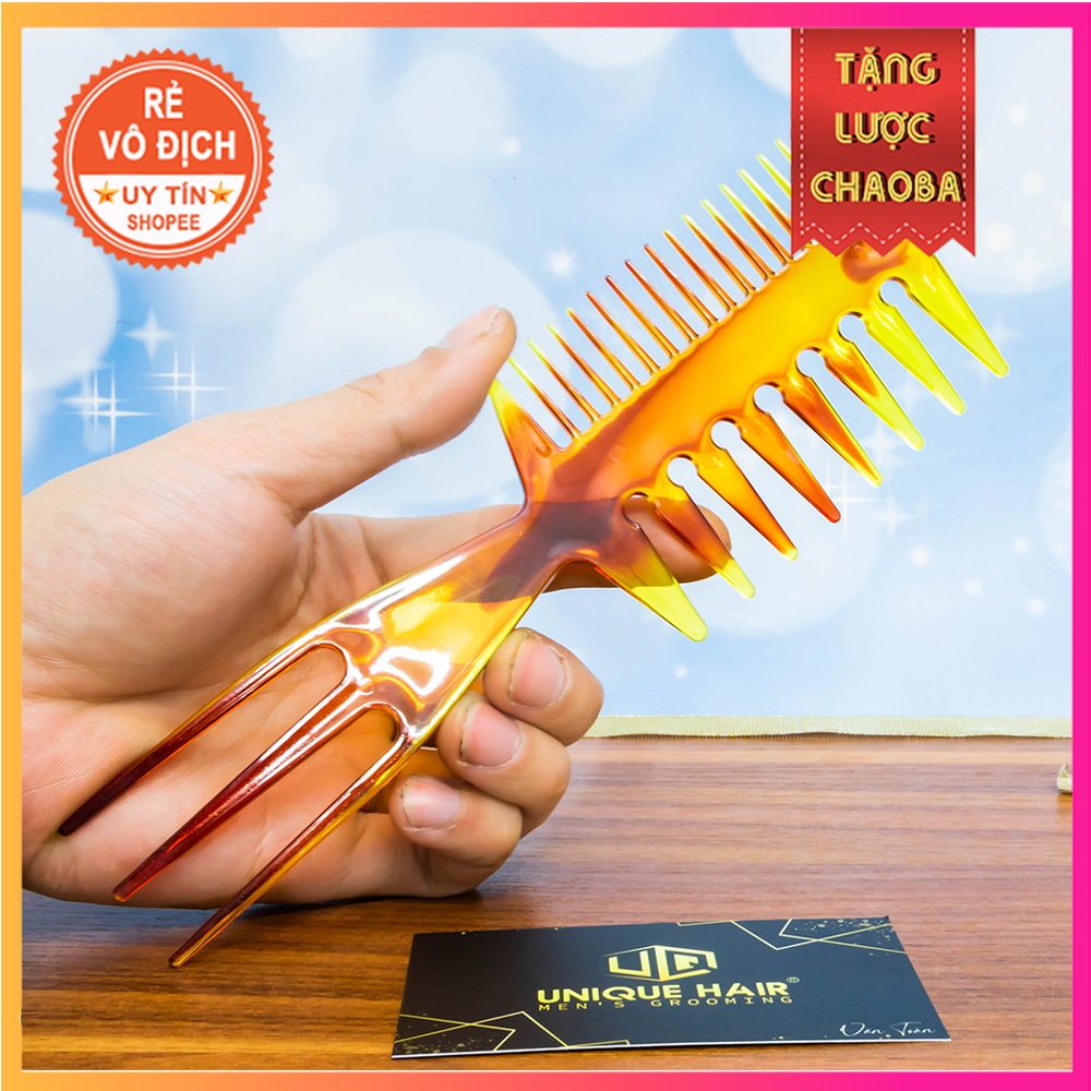 Lược Răng Thưa Hai Mặt Dùng Để Chải sóng Tóc & Tạo Kiểu Tóc