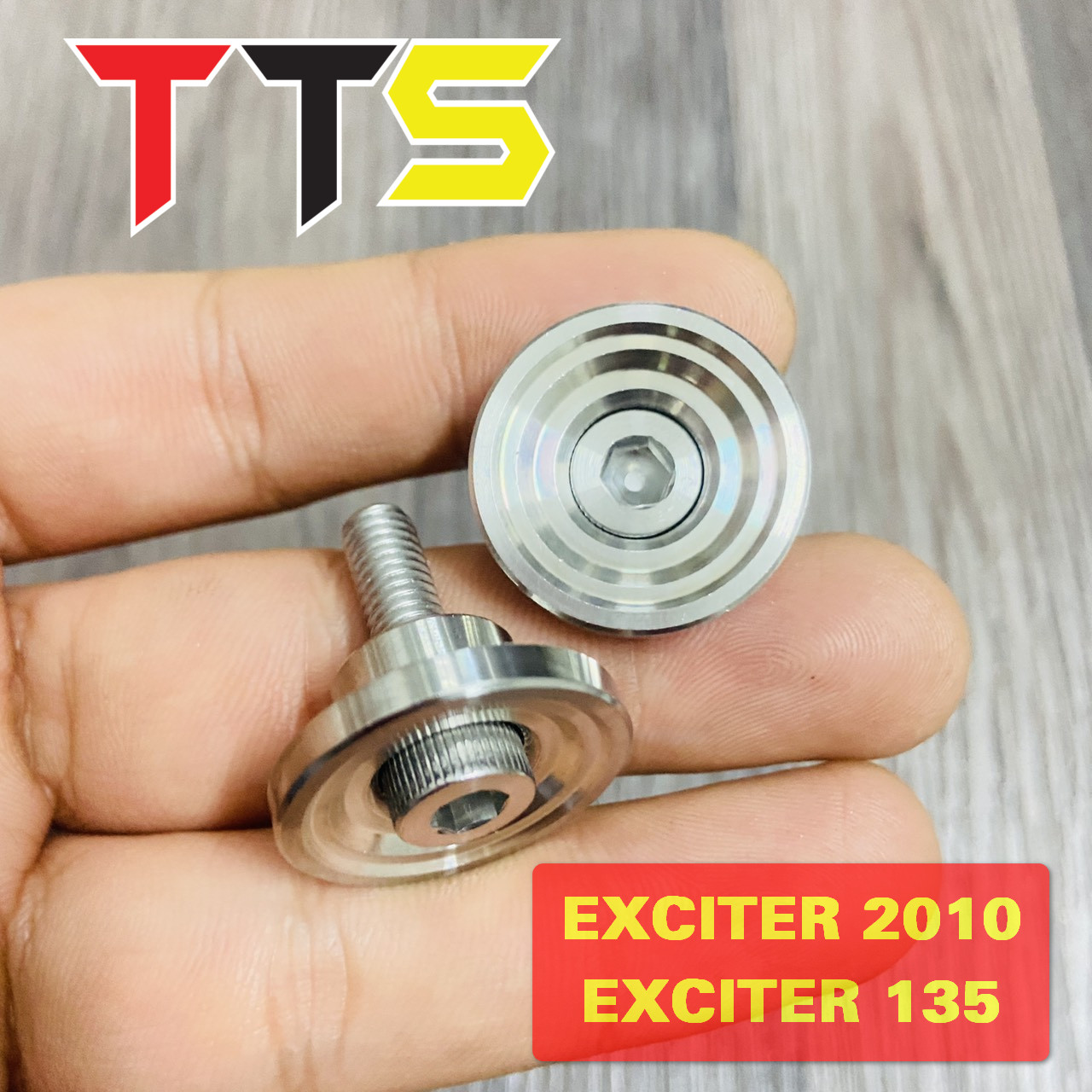 Bộ 2 khâu bửng kèm ốc inox Salaya V2 lắp EX 2010 mẫu nhỏ các đời chất liệu inox 304 bao sáng bóng trọn đời