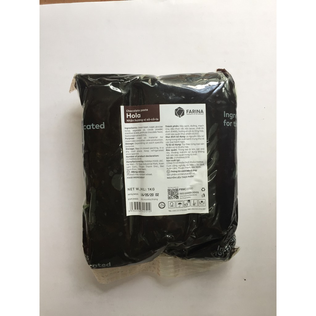 Nhân trung thu Farina cao cấp Hola vị socola 1kg