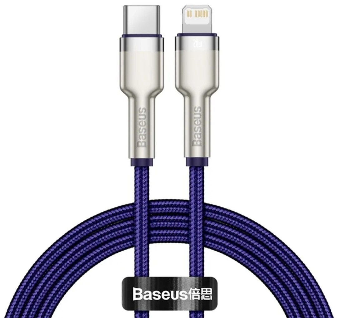HCM- Cáp Sạc Nhanh Baseus Tính năng cơ bản Cáp sạc nhanh C to Lightning 20W cho iPhone 12 Series Baseus Cafule Metal Series