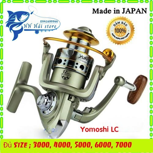 Máy Câu Cá Yomosi LC, may cau ca shimano gia rẻ, Đủ size ; 3000, 4000, 5000, 6000, 7000, Máy câu Cá penn Full Kim Loại (NN Hải store)