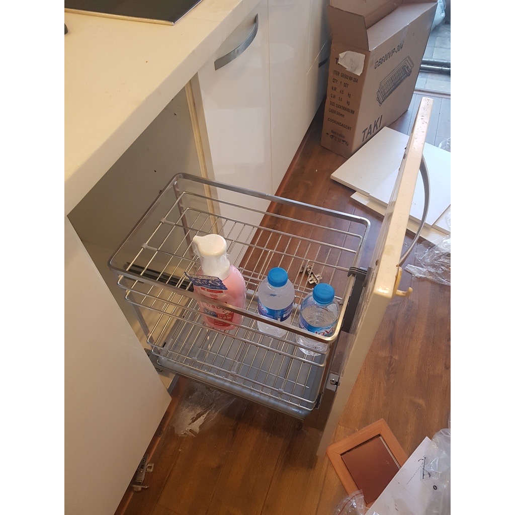 GIÁ ĐỰNG GIA VỊ INOX 304 CAO CẤP LẮP TỦ BẾP CHÍNH HÃNG CÔNG TY NHẬP KHẨU