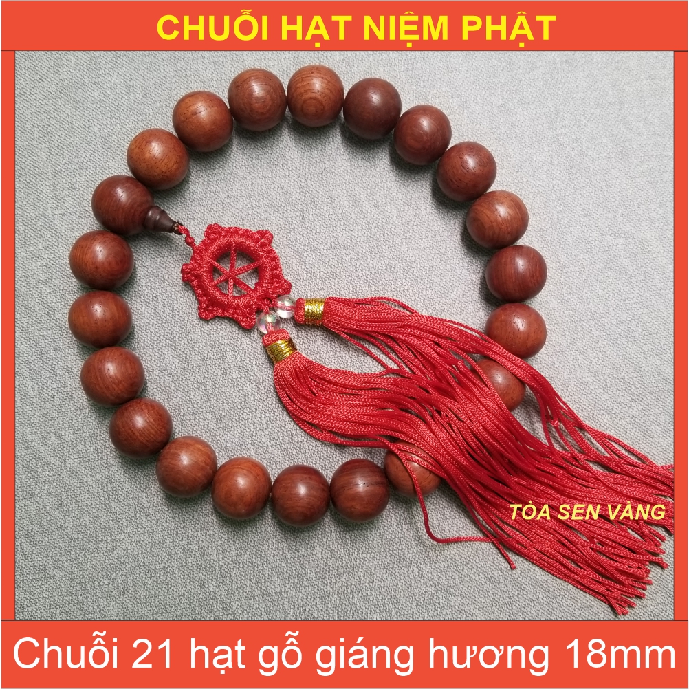 [HCM]Chuỗi Hạt Niệm Phật Gỗ Hương 18mm