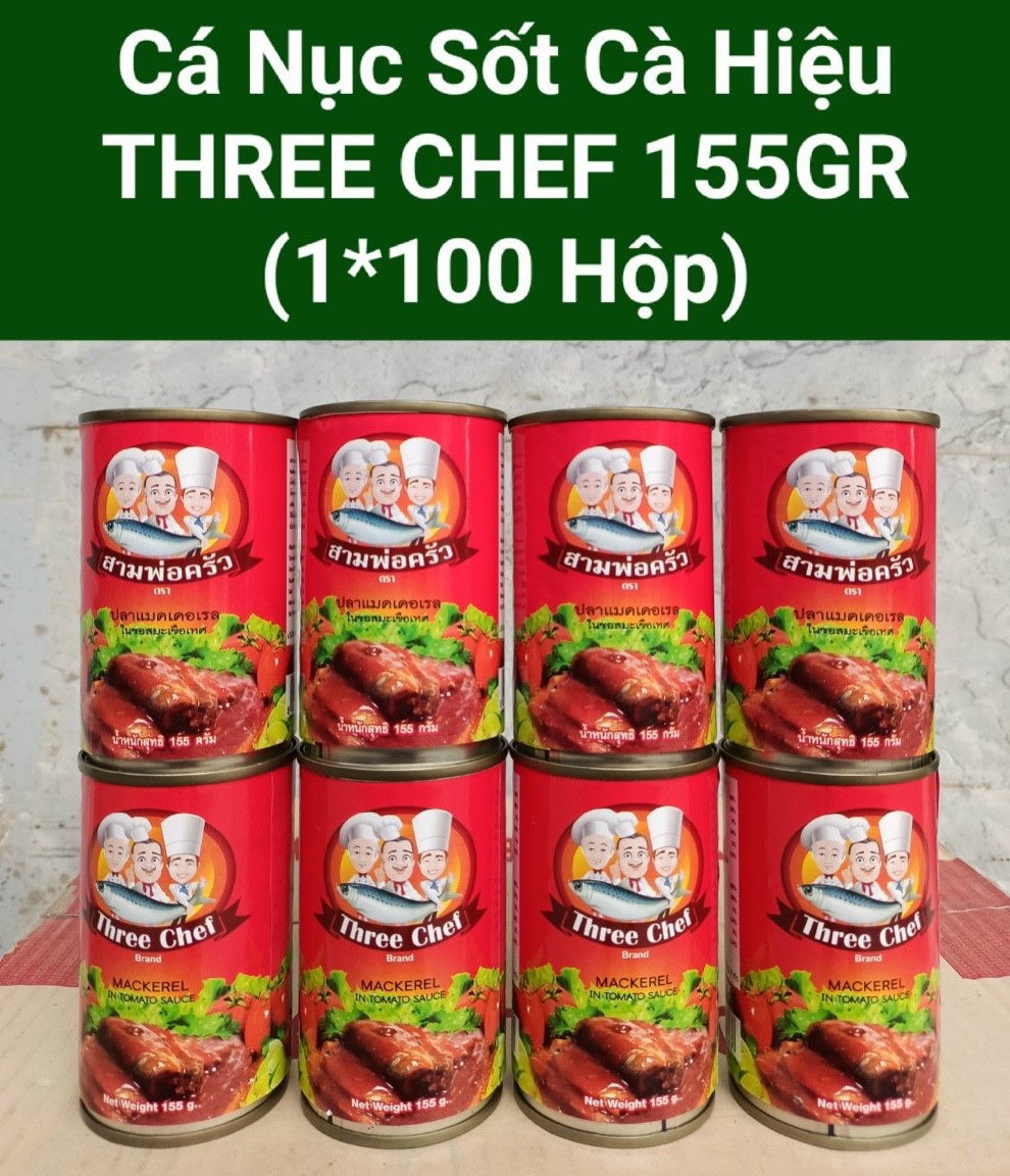 Cá Mòi Sốt Cà Đóng Hộp Three Chef Thái Lan chính hãng