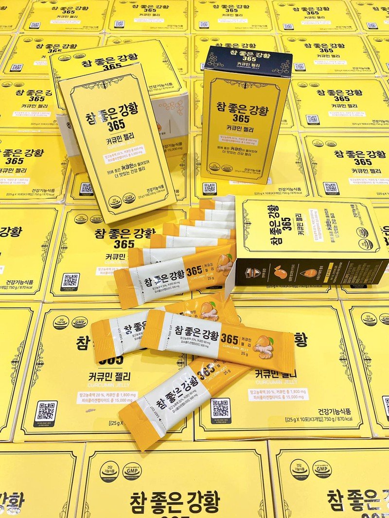 Thạch Nghệ Collagen Nano Curcumin Jelly 365 Vị Xoài Hàn Quốc