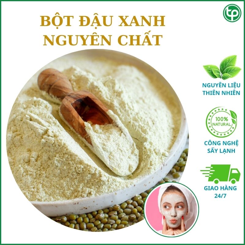 [Hot] Pure Green Bean Powder, Large Bag, 1kg - Tan Phat Herbal Medicine
