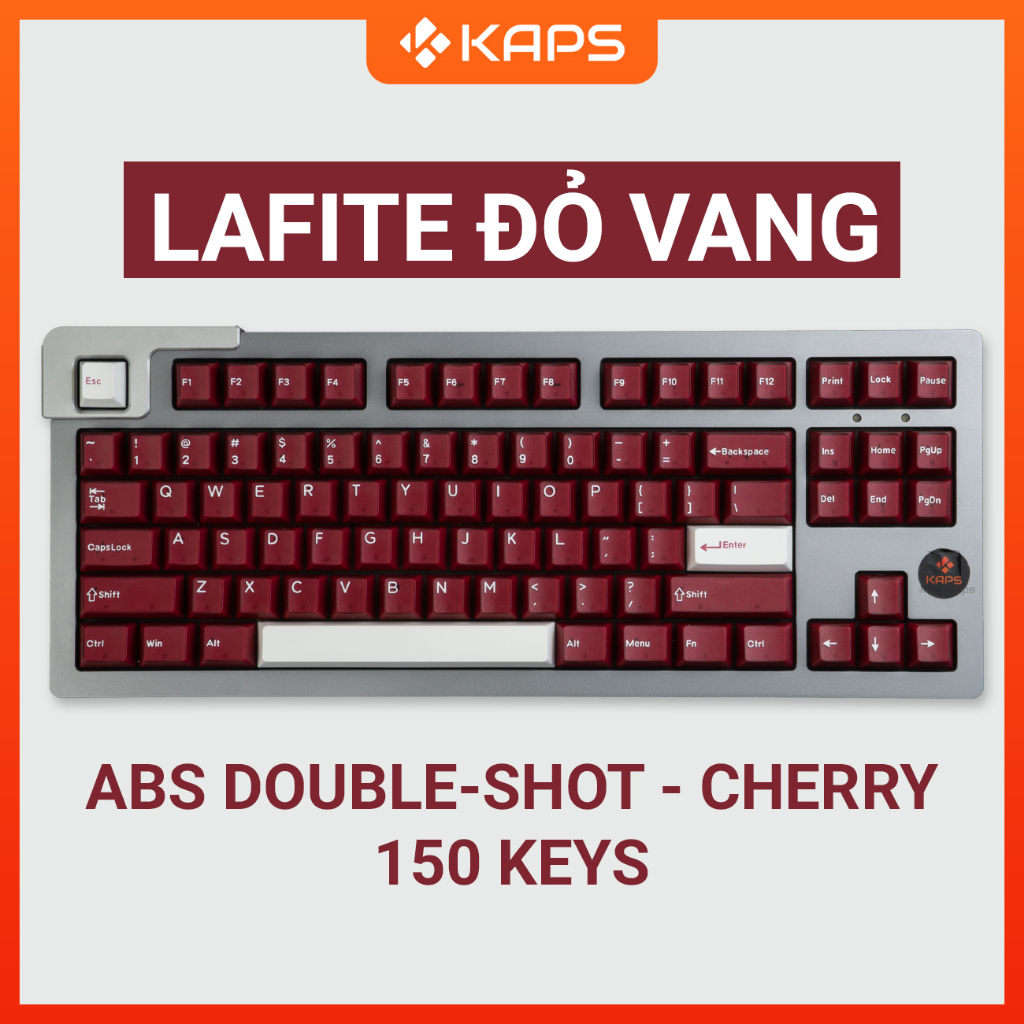 Keycap lafite đỏ vang nhựa abs profile cherry in double-shot 150 nút cho bàn phím cơ layout 108/104/98/87/84/75/68/64/61