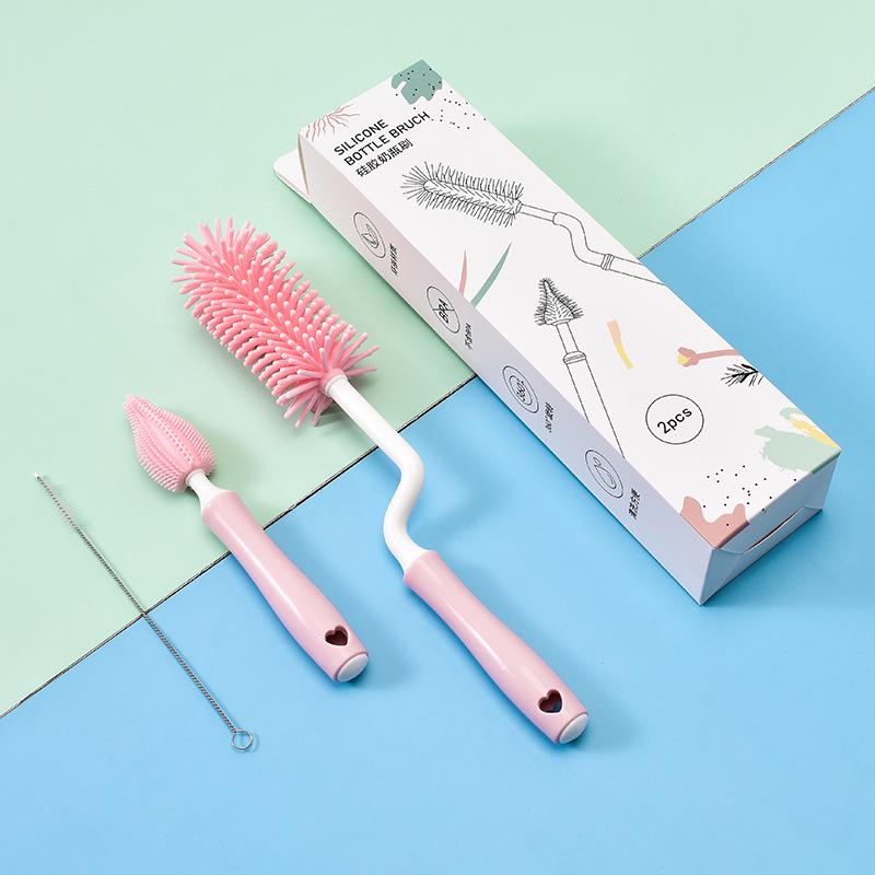 Bộ cọ bình sữa silicone 3 chi tiết bqshop