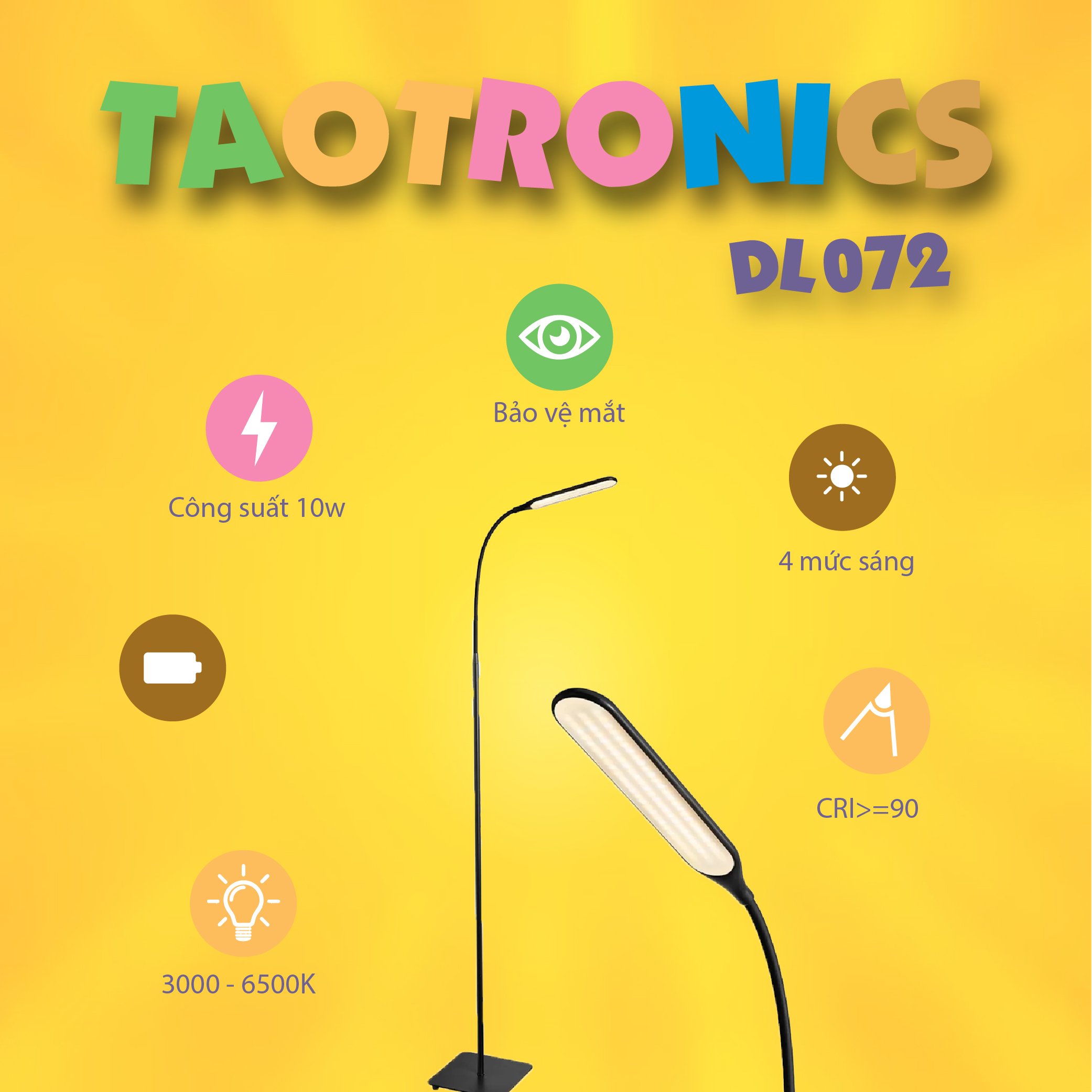 Đèn sàn led taotronics tt-dl072 - chính hãng