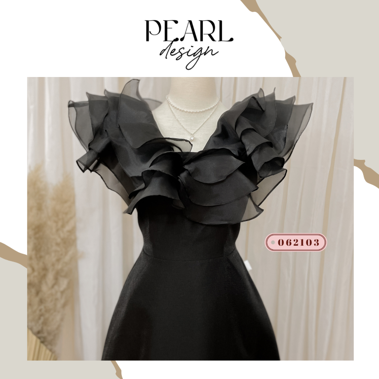 Váy đầm tiệc nữ tay bồng dáng dài Pearl Design 062103
