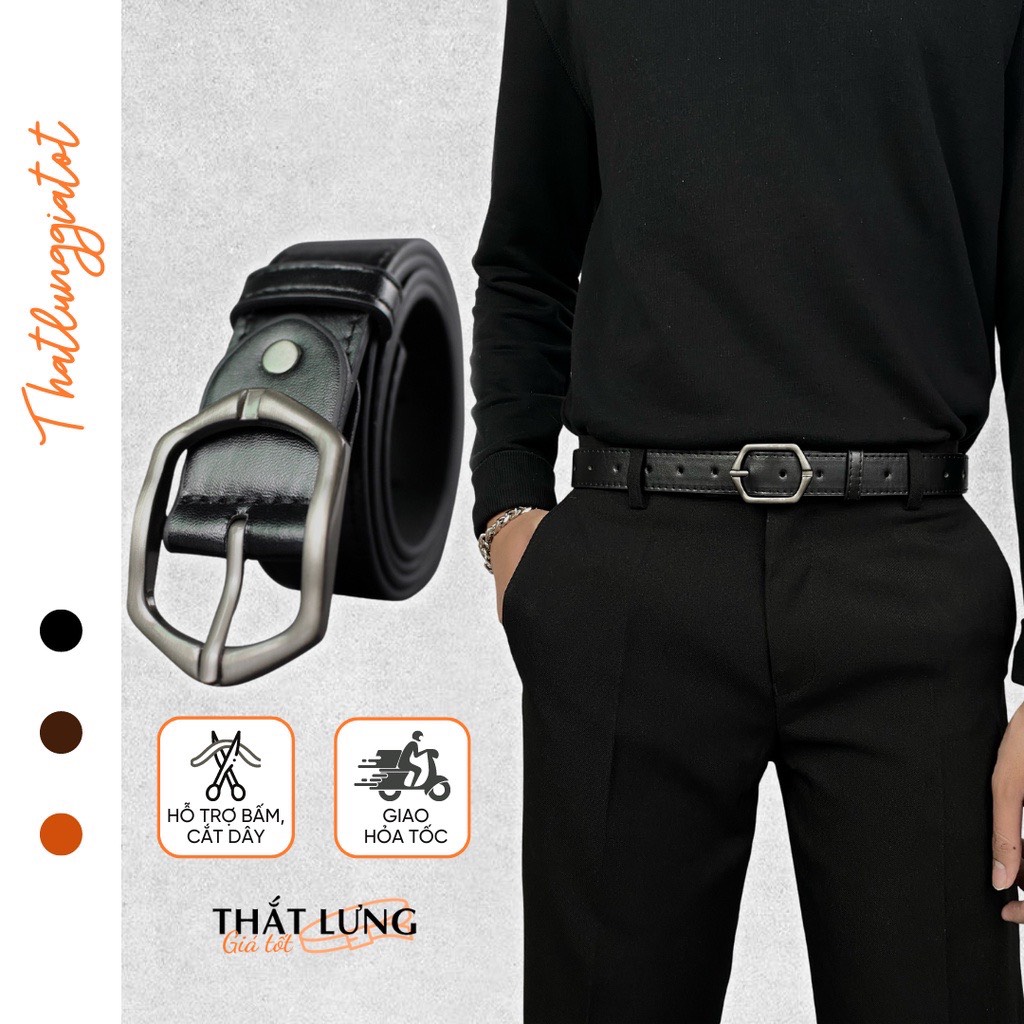 Thắt lưng nam nữ bản nhỏ Unisex lục giác phong cách Hàn Quốc bản 2.8cm TL092 (hỗ trợ cắt, bấm lỗ dây nịt) - Thắt Lưng Giá Tốt