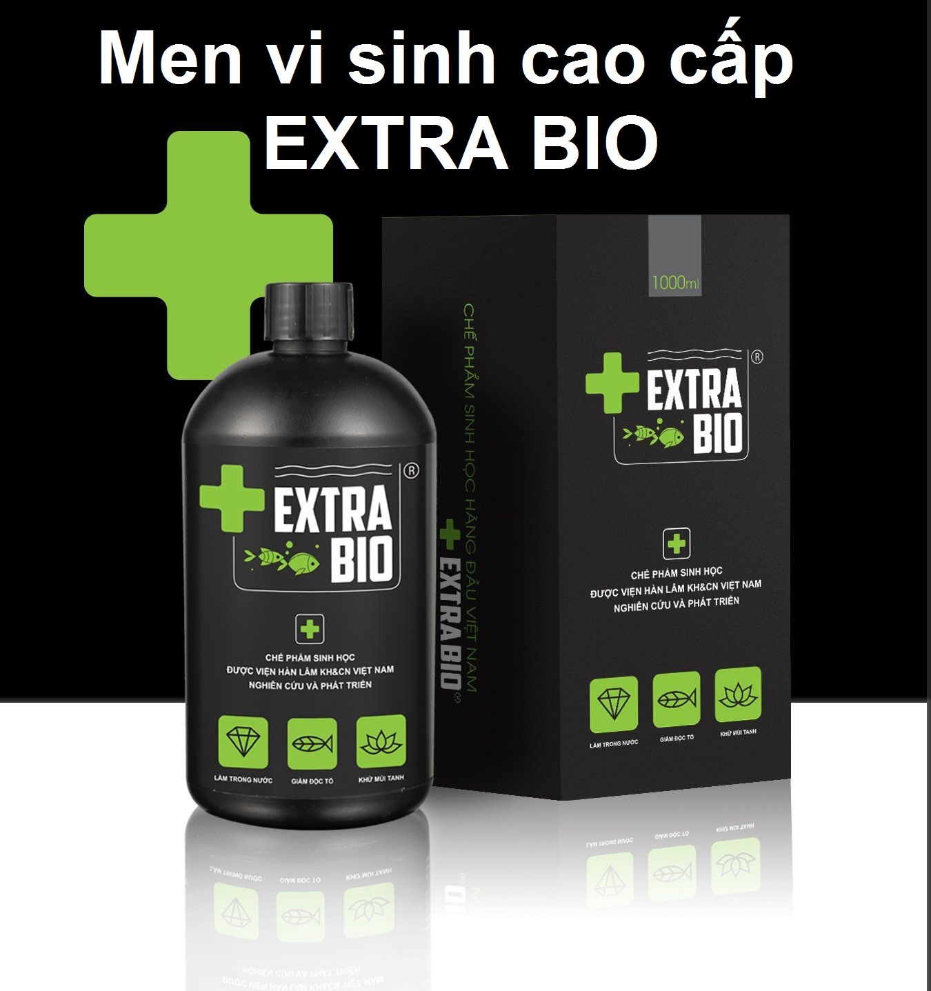 Men vi sinh cao cấp Extra bio dùng cho bể cá. Chai 125-250-500-1000ml.