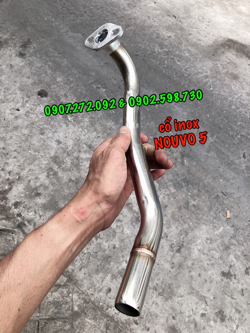 [HCM]cổ pô inox phi 27 cho nouvo 5 gắn pô zin