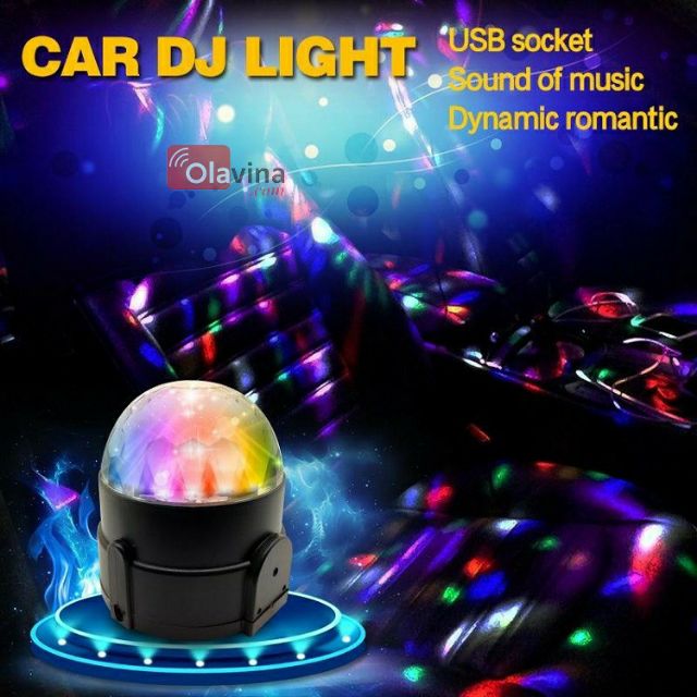 Đèn dj cảm biến âm thanh ô tô bản cao cấp