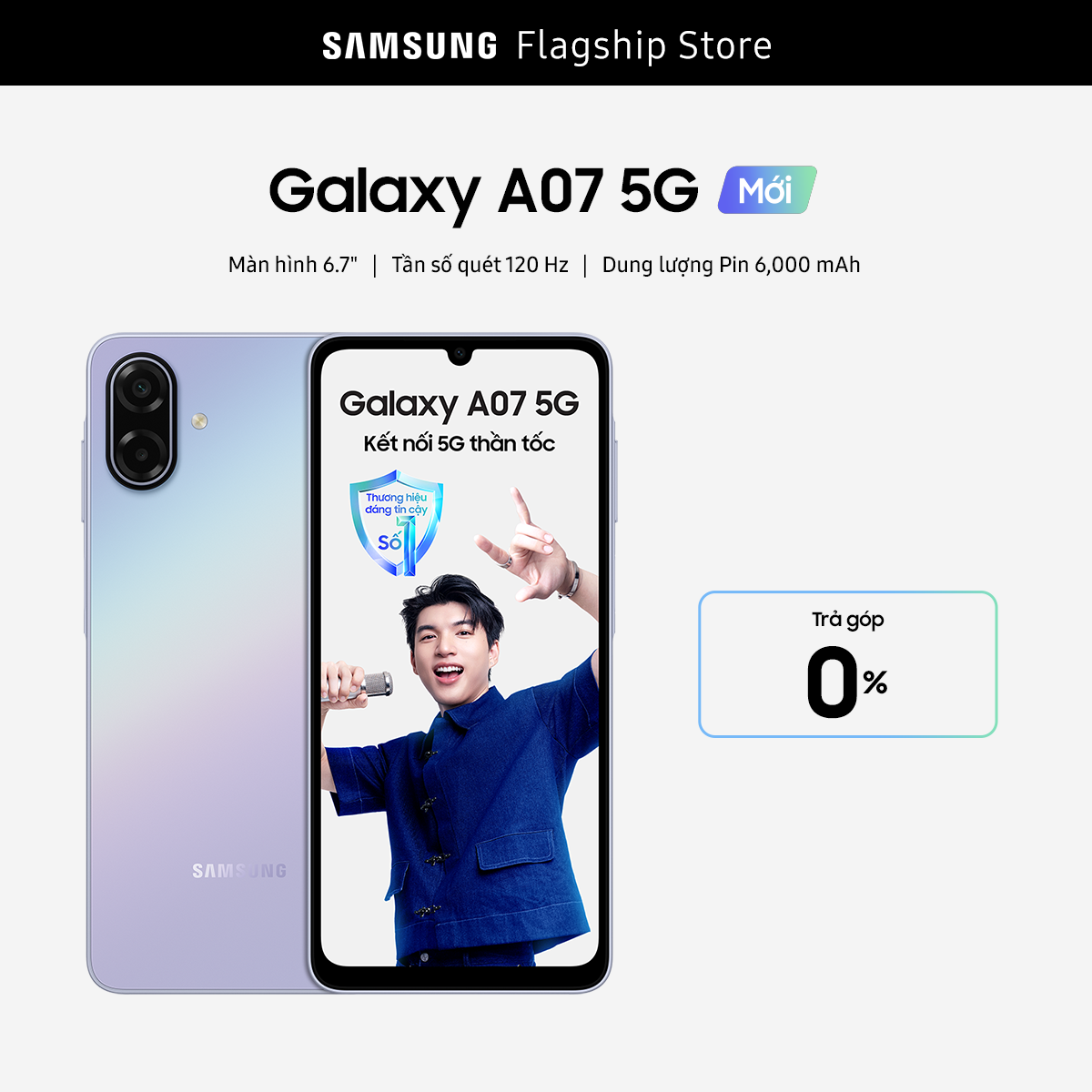 [SALE TẾT]  Điện thoại Samsung Galaxy A07 5G (4-128GB) - Hàng chính hãng
