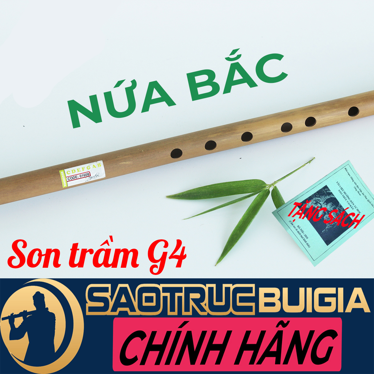 Sáo trúc Son trầm (G4) Nứa Bắc Beginner - Sáo trúc Bùi Gia - Cho người mới tập chơi - Tặng sách học cơ bản