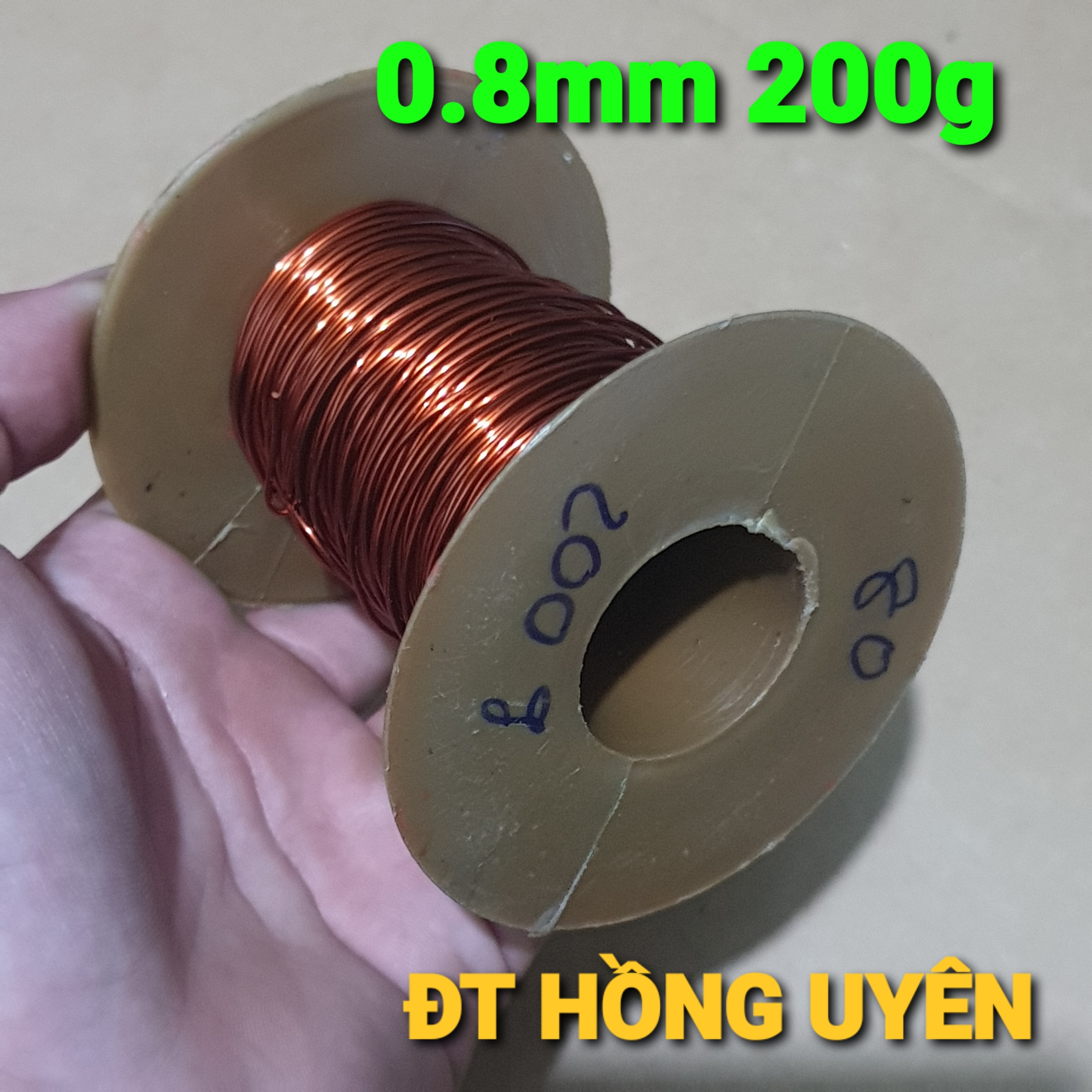 (0.8mm 200g) DÂY ĐỒNG QUẤN BIẾN ÁP KÍCH CƠ, BIẾN ÁP THƯỜNG 220V. DÂY ĐỒNG QUẤN ĐỘNG CƠ. DÂY ĐỒNG TRÁNG MEN, BỌC EMAY CÁCH ĐIỆN