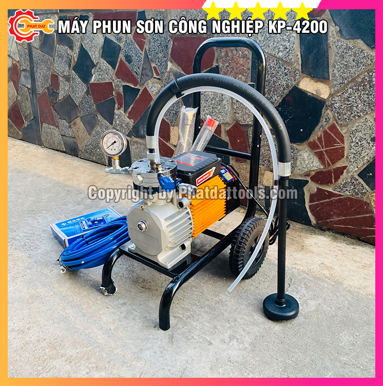 Máy phun sơn công nghiệp kp-4200 - công suất 4.2kw - bảo hành 12 tháng