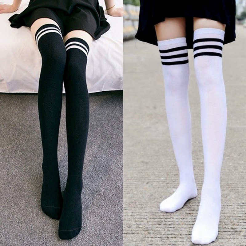 Vớ tất cổ cao qua gối nữ sinh phong cách Hàn Quốc style dễ thương