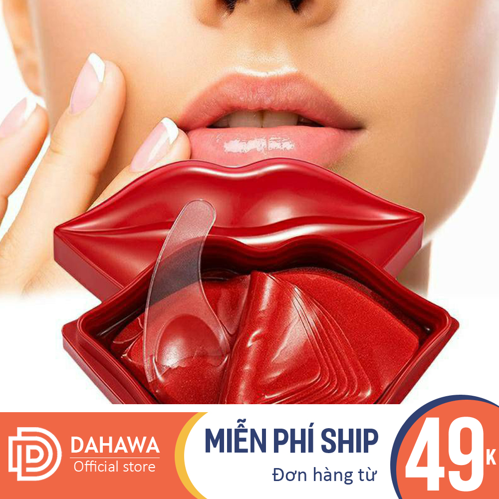 (Hộp 20 miếng) Mặt nạ dưỡng môi bổ sung collagen Bioaqua giúp giảm thâm dưỡng ẩm căng mịn chống lão hóa DSMNM37