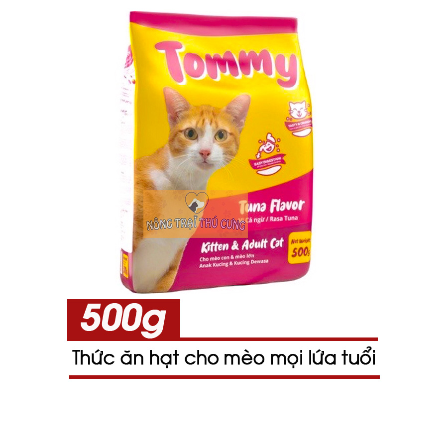 Hạt Cho Mèo Mọi Lứa Tuổi Tommy 500g Philippines - Vị Cá Ngừ - Nông Trại