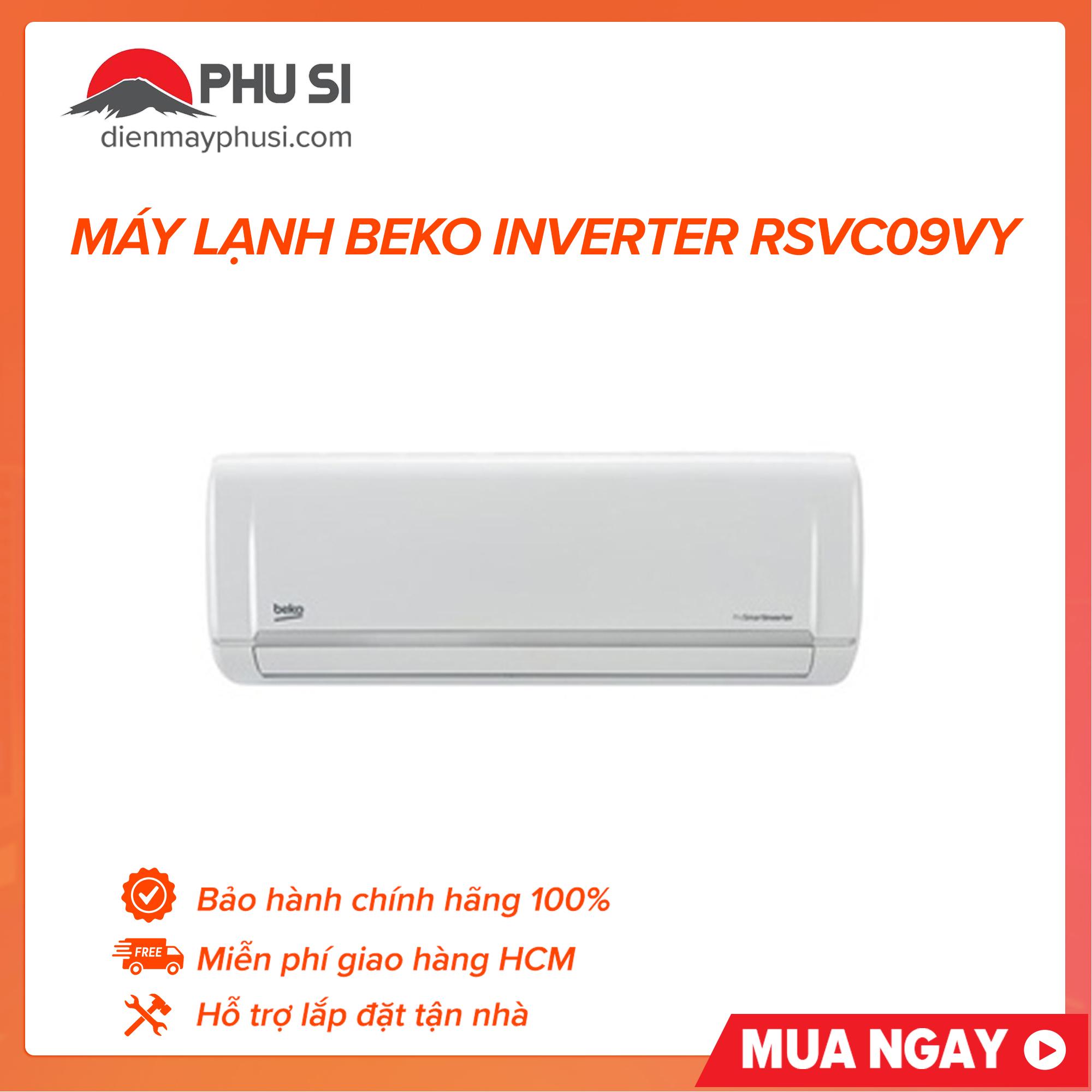 Trả góp 0% - bảo hành 2 năm - máy lạnh beko inverter rsvc09vy
