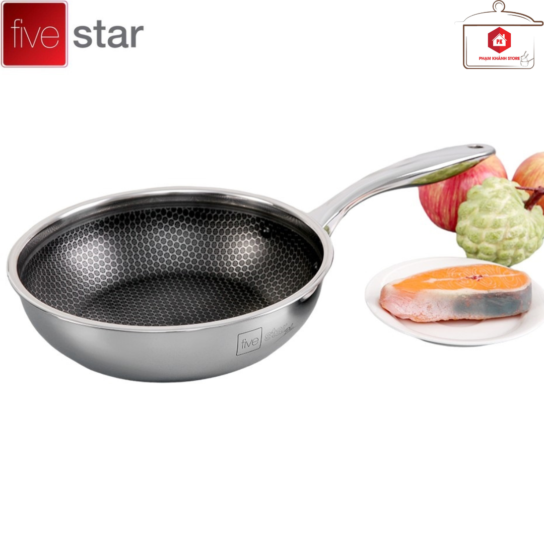 Chảo inox sâu lòng blackcube fivestar 28cm