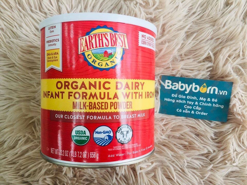 Sữa bột lifes earth’s best organic infant formula with iron usa - 658g dành cho bé từ 0-12 tháng - bestdo