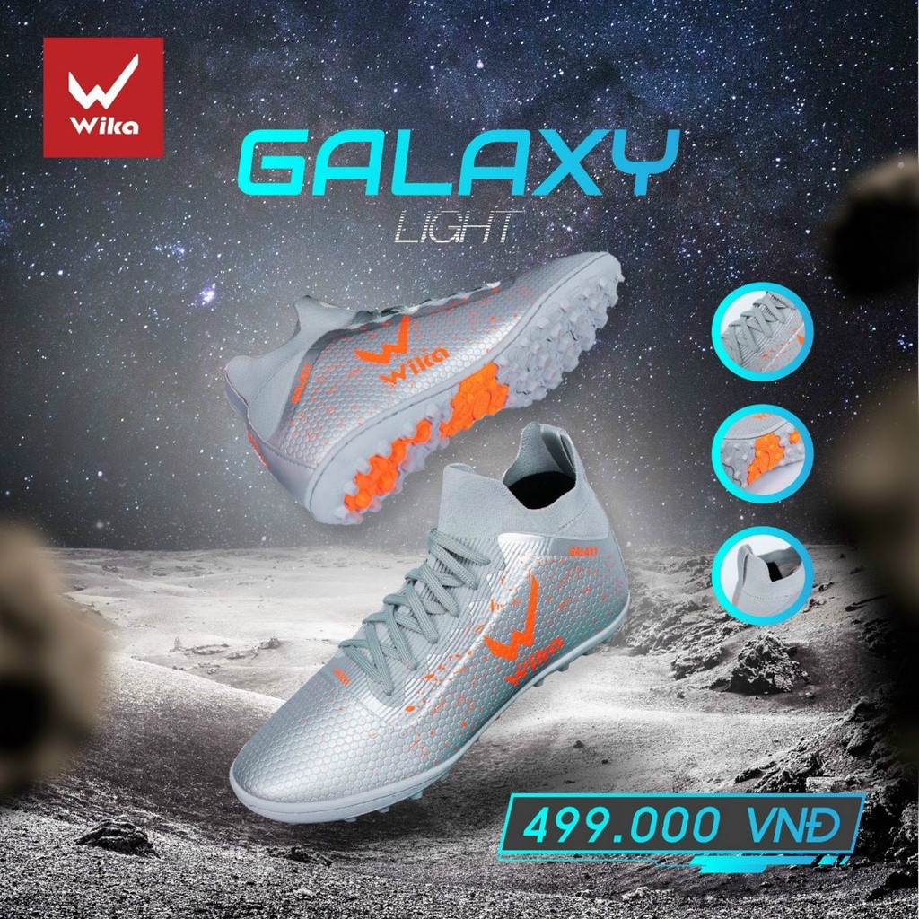 Giày đá bóng wika galaxy, giày đá banh wika chính hãng lô sản xuất mới