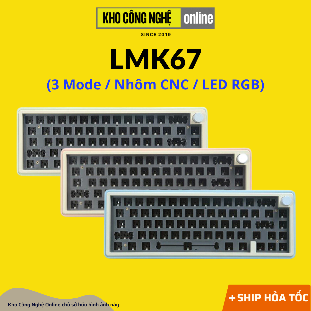 KIT LMK67 - KIT Bàn phím cơ LMK67 RGB mạch xuôi kết nối 3 chế độ