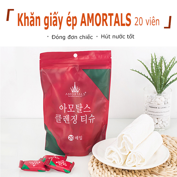 Khăn Nén Vải Hình Viên Kẹo Hàn Quốc Tiện Dụng ( Túi 20 Viên )