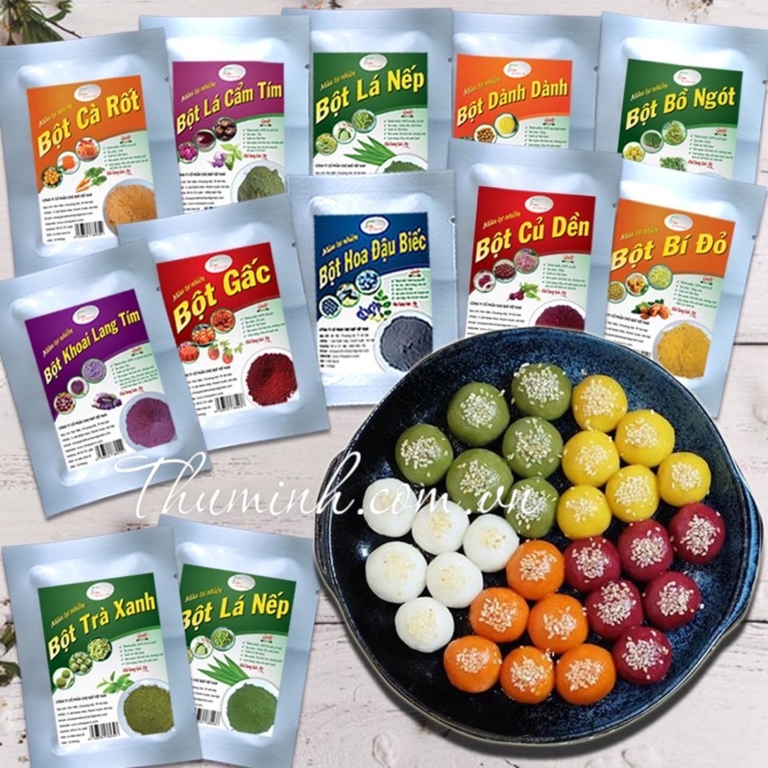 Bột tạo màu thực phẩm rau củ quả tự nhiên gói 20g