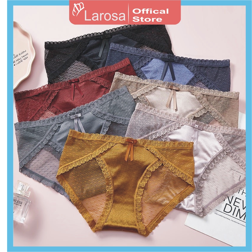 Quần lót lụa lạnh phối ren larosa store sexy kháng khuẩn cao cấp ms266