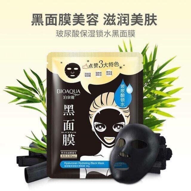 [HCM]Combo 5 Miếng Mặt Nạ Than Tre Hoạt Tính Bioaqua
