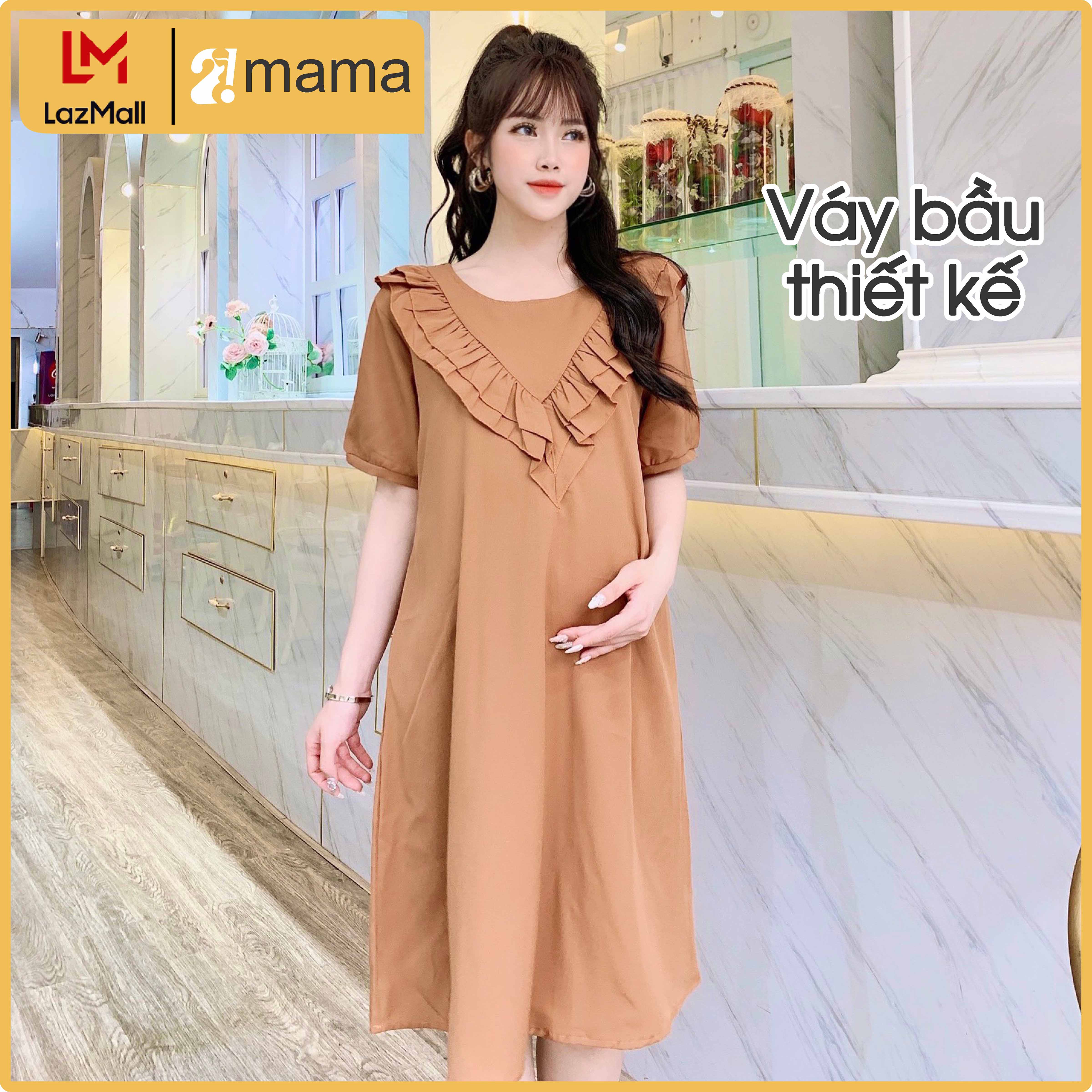 Đầm bầu dự tiệc 2MAMA thiết kế dáng suông V68