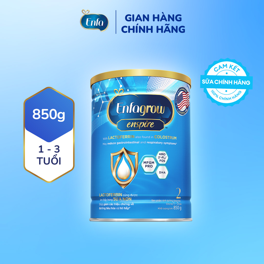 Sữa bột Enfagrow Enspire 2 - 850G dành cho trẻ từ 1 - 3 tuổi
