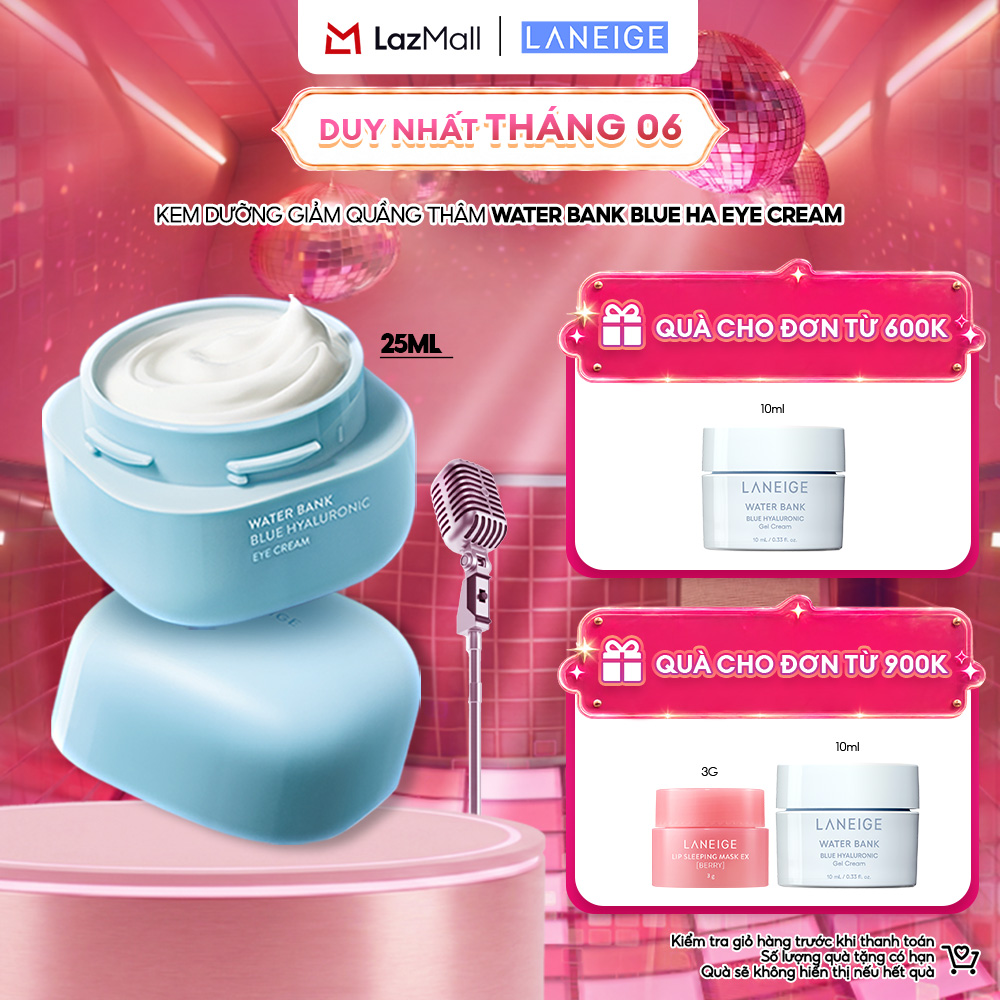 Kem Dưỡng Giảm Quầng Thâm Và Bọng Mắt Hiệu Quả LANEIGE Water Bank Blue HA Eye Cream 25ML