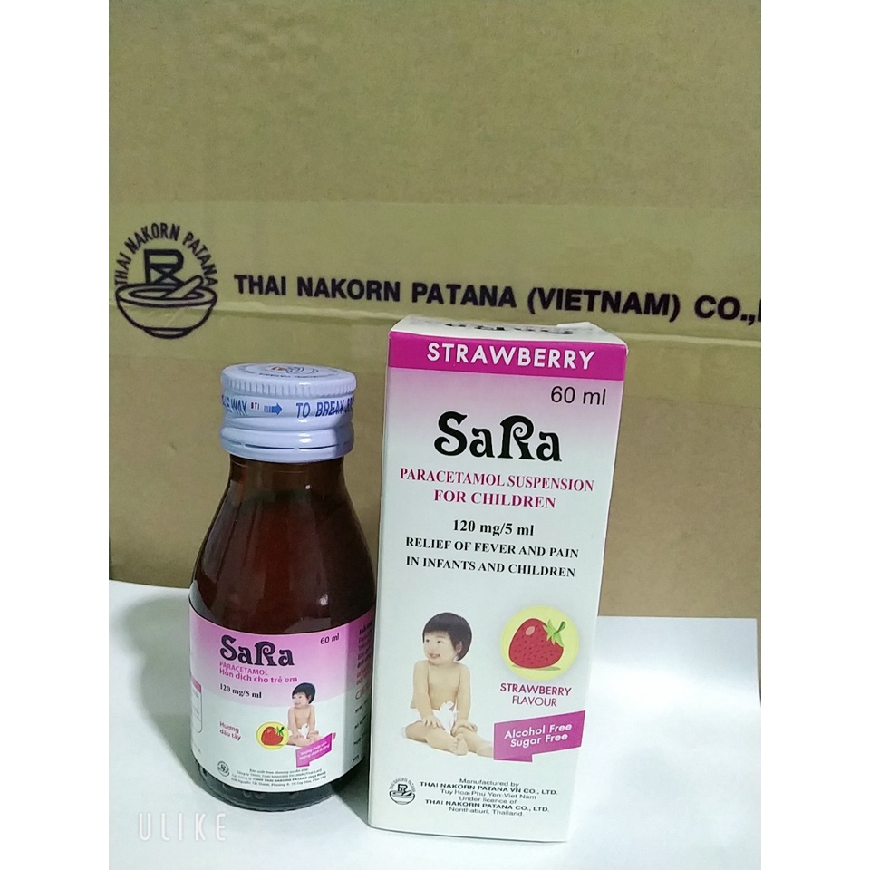 Siro dâu sara - chai 60ml.
