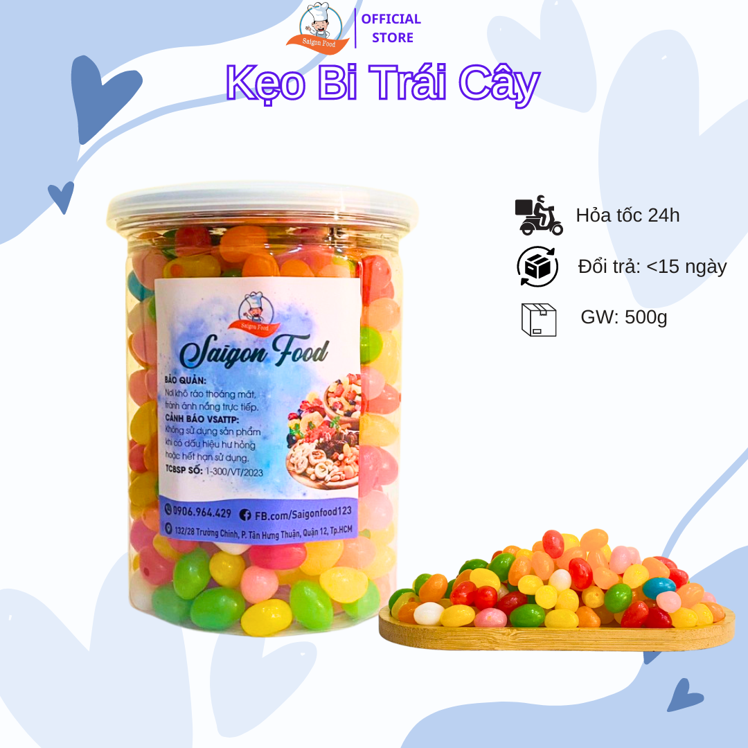 500gr kẹo bi trái cây thơm ngon
