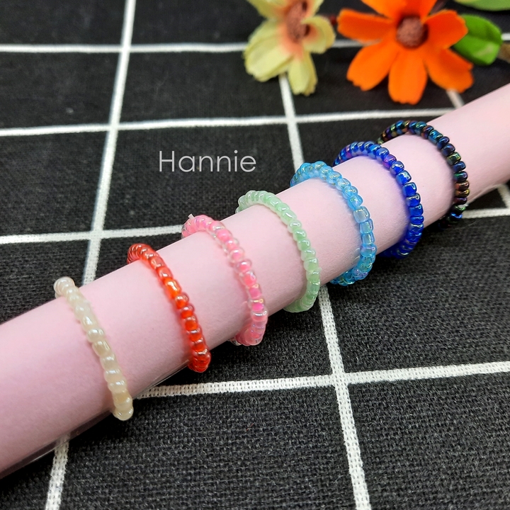 💕Nhẫn hạt cườm handmade dành cho nữ đơn giản