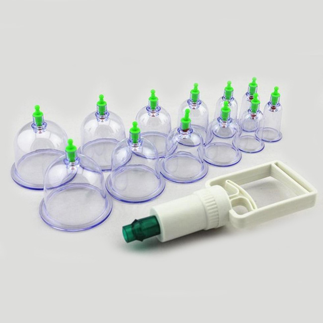 Bộ Giác Hơi Không Cần Lửa 12 Ly Kèm 1 Ống Bơm Chuyên Dụng Poly